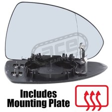 Vauxhall Corsa D 2006-2015 Heated Wide Angle Wing Door Mirror Glass Drivers Side