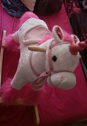 Pink white rocking - white, unicorn