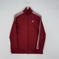 Adidas Originals Firebird Jacket Red Burgundy Tracksuit Track Top Size Medium
