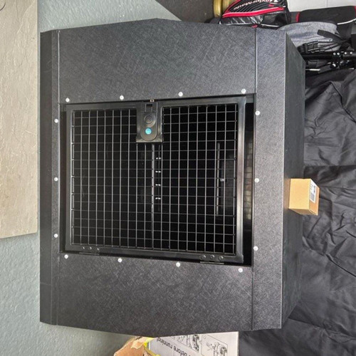 Black metal dog crate - black,