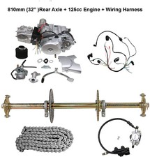 810mm Rear Axle Kit + 125cc 4