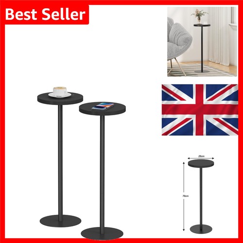Tall side table set black - side, 2