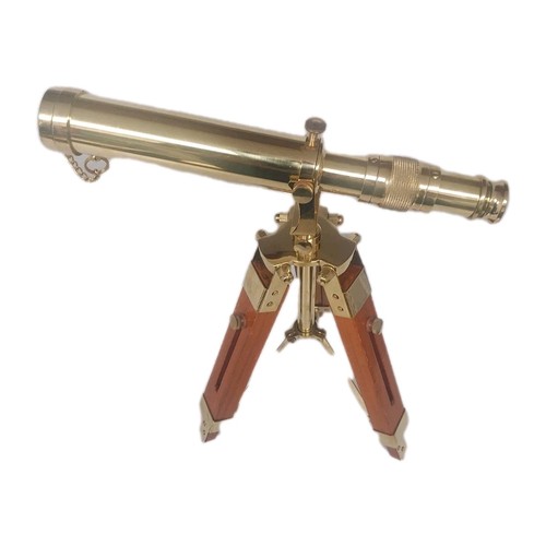 Vintage style brass telescope - vintage,