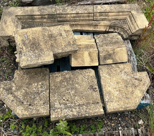 Stone fire surround and hearth - stone,