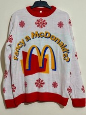 Mcdonalds Christmas Jumper Fancy a Mcdonalds LARGE Sweater Xmas Ugly Funny Food!