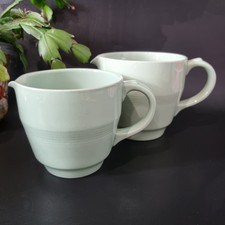 Pair Of Green Vintage Beryl Woods Ware Jugs Serving Utility Countrycore 