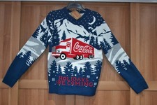 Brand New Coca Cola Christmas Truck Navy Jumper Holidays Are Coming XL 45-47" 