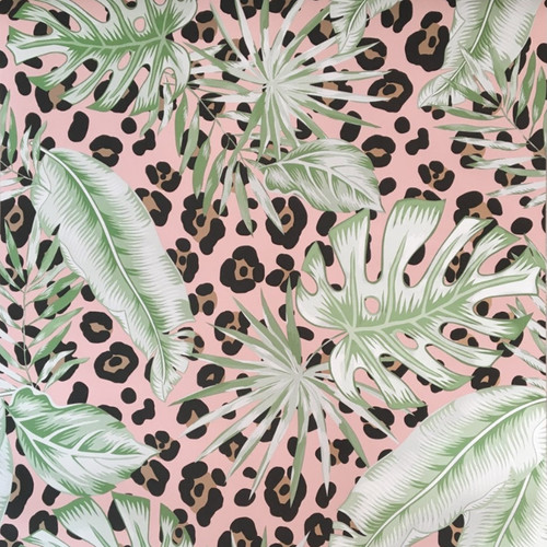 Pink tropical leaf wallpaper - pink,