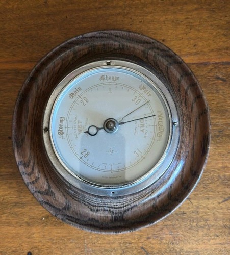 Vintage british wall barometer - wall,