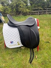 16.5” black leather dressage