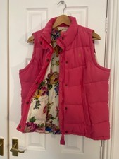 Joules pink padded gilet, size