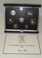 MINT PROOF DECIMAL COIN SET 1987 UNITED KINGDOM  COA / NO OUTER BOX