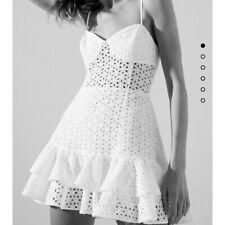 zara white broderie ruffle hem