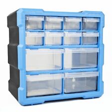 12 Drawer DIY Storage Organiser Unit Workshop Garage Shed Tools Screws Tool Box