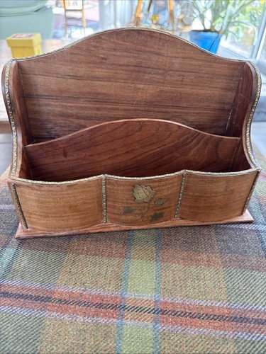 Vintage wooden letter rack - vintage,