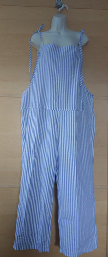 Blue and white striped