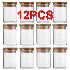 12 x Glass Storage Jars with