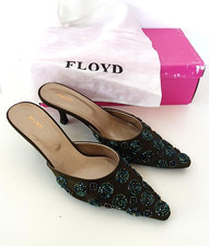FLOYD Moss Green Satin Beaded