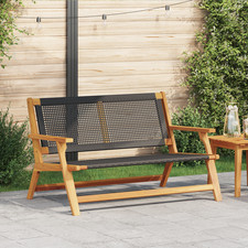 WALPLUS Garden Bench Black
