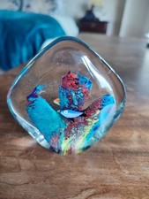 Art Glass Paperweight Aquatic