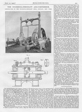 The Ingersoll-Sergeant Air Compressor Antique Engineering Print 1905