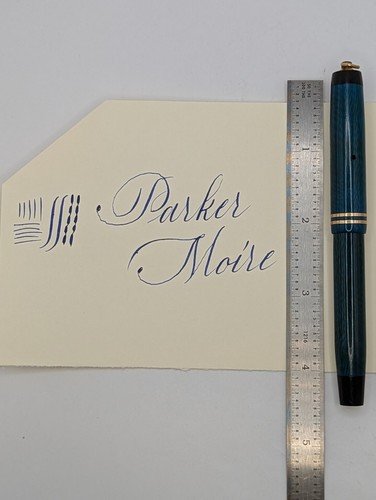 Parker moire green - green, fountain