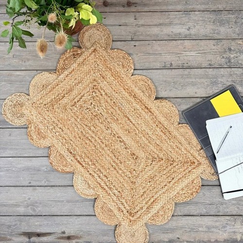 Scallop rug jute - scallop,