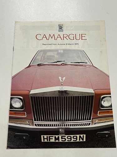 Rolls royce camargue autocar - camargue,