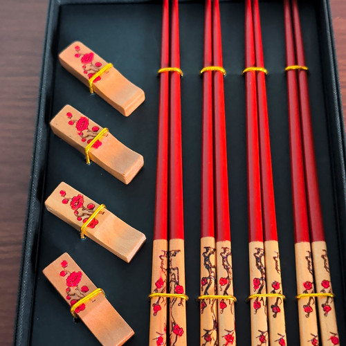 Reusable wooden chopsticks set - chopsticks,