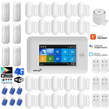 K27 Tuya APP Alexa WiFi+4G SMS Wireless Touch Keypad Home Security Alarm System