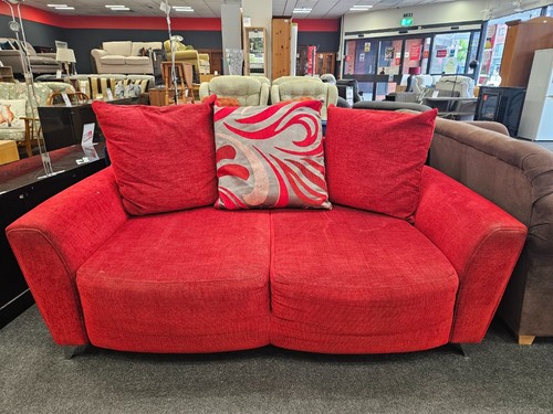 Dfs red fabric seat - fabric,