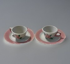 Vintage 70’s Shenango China Pink Rose New Castle PA Interpace Set Of 2