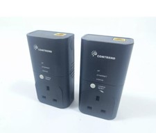 Pair of  Comtrend PowerGrid 9020 200Mbps Powerline Ethernet Adaptor Green DOT