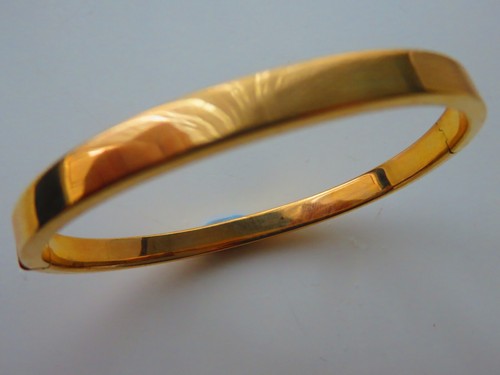 Gold bangle carat hinged - bangle, 9