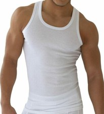  Mens Vests Sleeveless 100% Cotton Summer Tank Top Gym Pack Plain 3 & 6 PACK