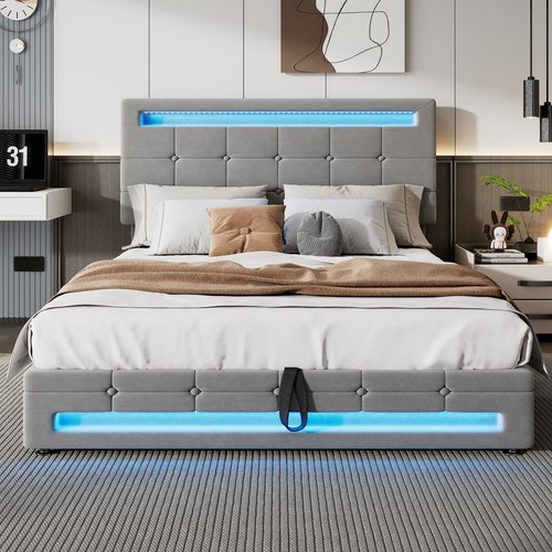 Double bed upholstered - double,
