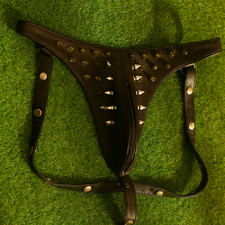 Mens Real Leather Jockstrap