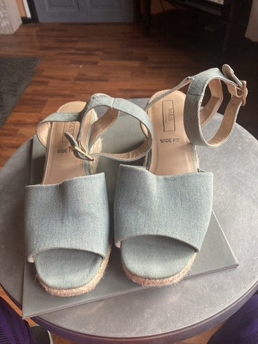 Insolia denim mule sandals - m&s,