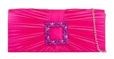 Women's Pleated Satin Diamond
