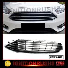 FOR FORD FOCUS FRONT BUMPER CENTRE GRILLE WITH CHROME TITANIUM (2014+ONWARDS) UK