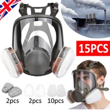 6800 Full Face 15 IN 1 Gas Mask Chemical Vapor Paint Spray Respirator 95% Filter