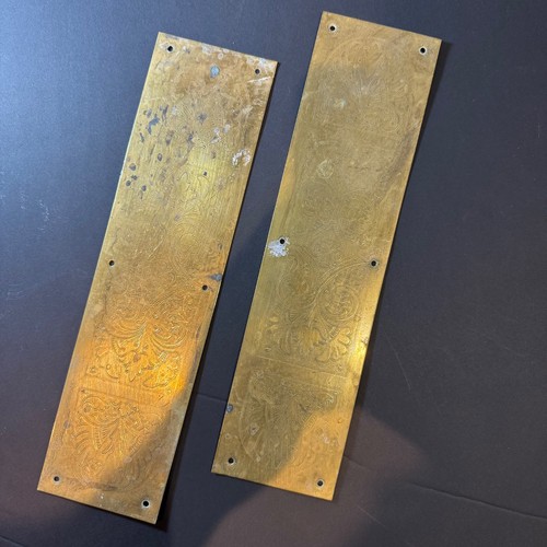 Reclaimed engraved brass door - reclaimed,