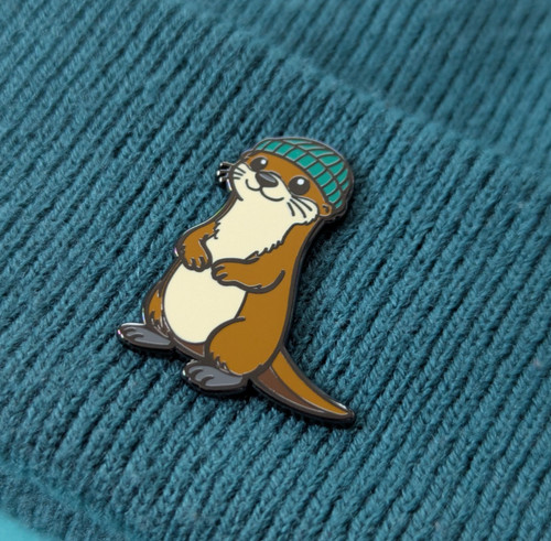 Otter enamel pin badge - badge, animal