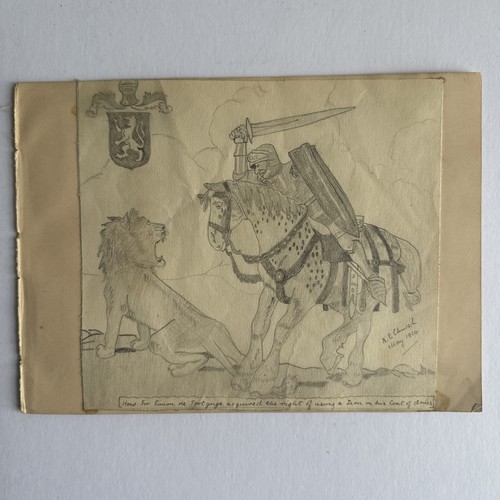 Antique 1914 signed pencil - 1914,