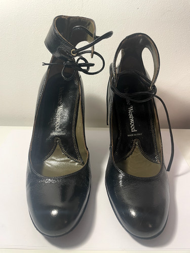 Black patent leather vivienne - black,