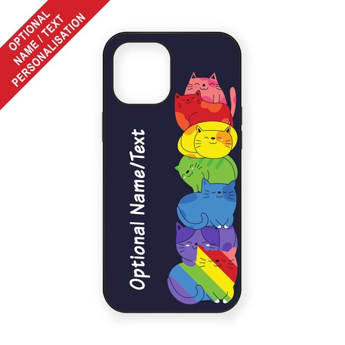 Cat phone case - cat, rainbow
