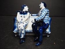 Vintage Gzhel USSR Couple on a