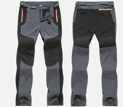 Men winter pants fleece orange - winter,