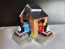 Thomas The Tank Engine and Friends Engine Shed Ornament Percy, James And Edward