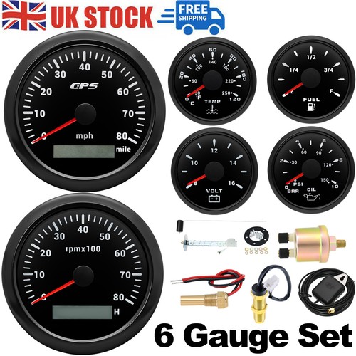 Gauge set black - gauge, gps